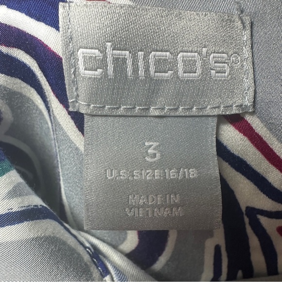 Chico’s Sand Wash Paisley Button Down Long Sleeve Blouse Size 3 (16-18) - Picture 5 of 7